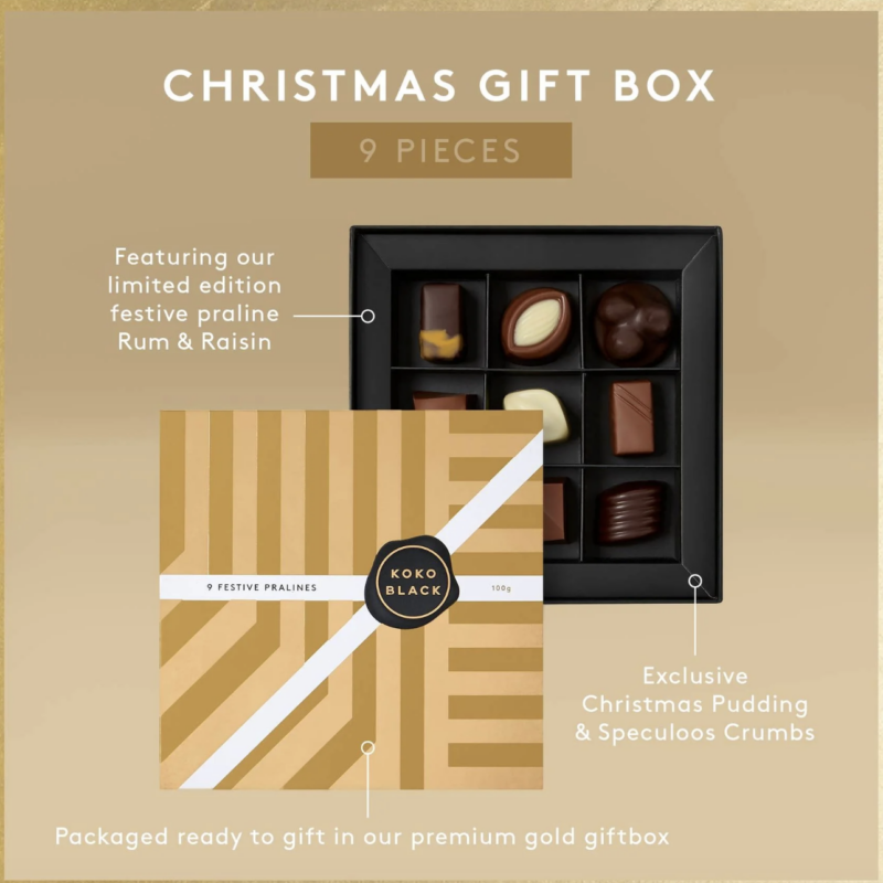 koko black 9pc christmas pralines